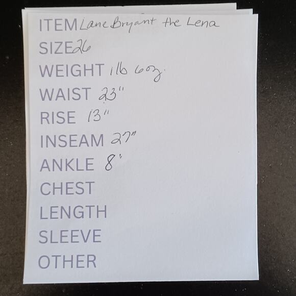 Lane Bryant THE LENA Stretch Ankle Pant Plus Size 26 Blue Curvy Fit Hem Vent NEW - Picture 12 of 12